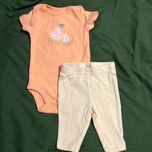 Newborn, Carters onesie and pants